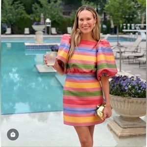 Antonio Melani
× The Nat Note Nell Striped
Jacquard Short Puffed Sleeve
Dress